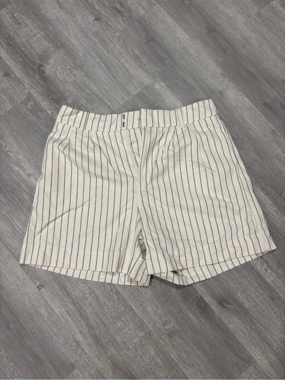 Striped Cream High-Waist Women’s Shorts